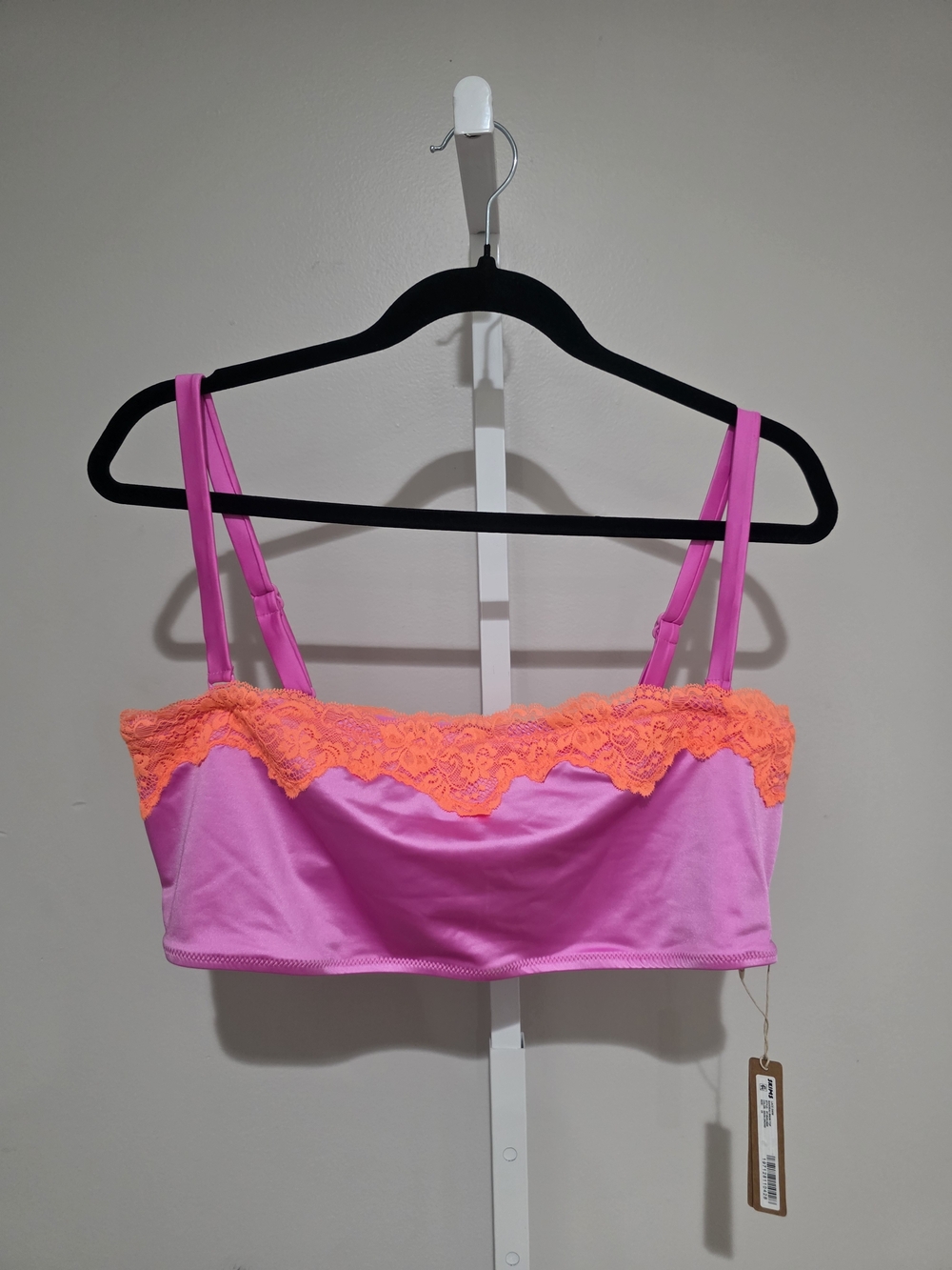 *NWT* Skims RARE Lace Swim Bandeau Bikini Top In Neon Orchid -Womens 2x